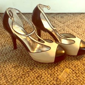 Black & white heels
